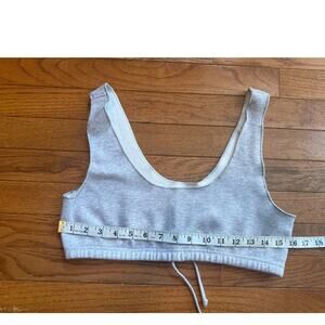 Skims Cotton Fleece Bralette crop top Grey Medium